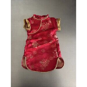 Girls Doll Dress Vintage American Girl Doll Lunar New Year Red Dress